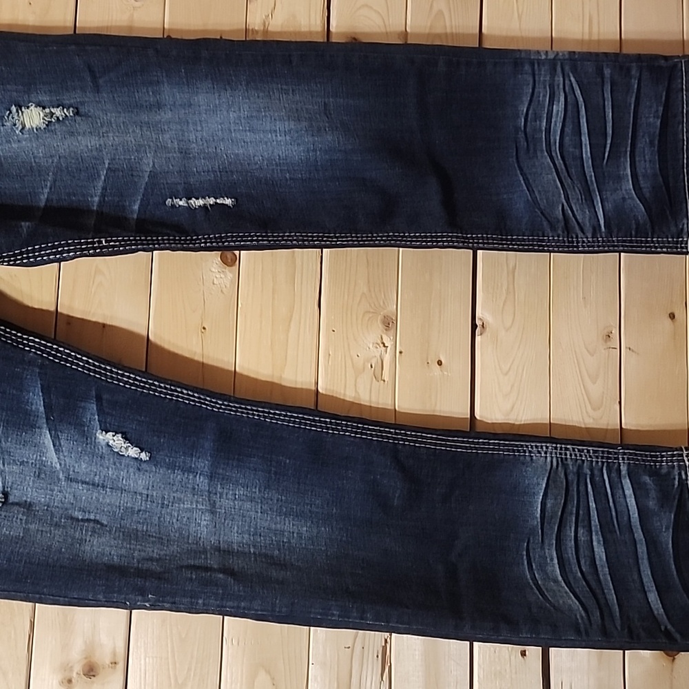 Affliction Blake Jeans Size 34 $175 Faded distressed NWOT 33in Inseam Cotton - Picture 2 of 8